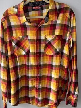 Mambo Men's LOUD Plaid Casual Button-Down Shirt